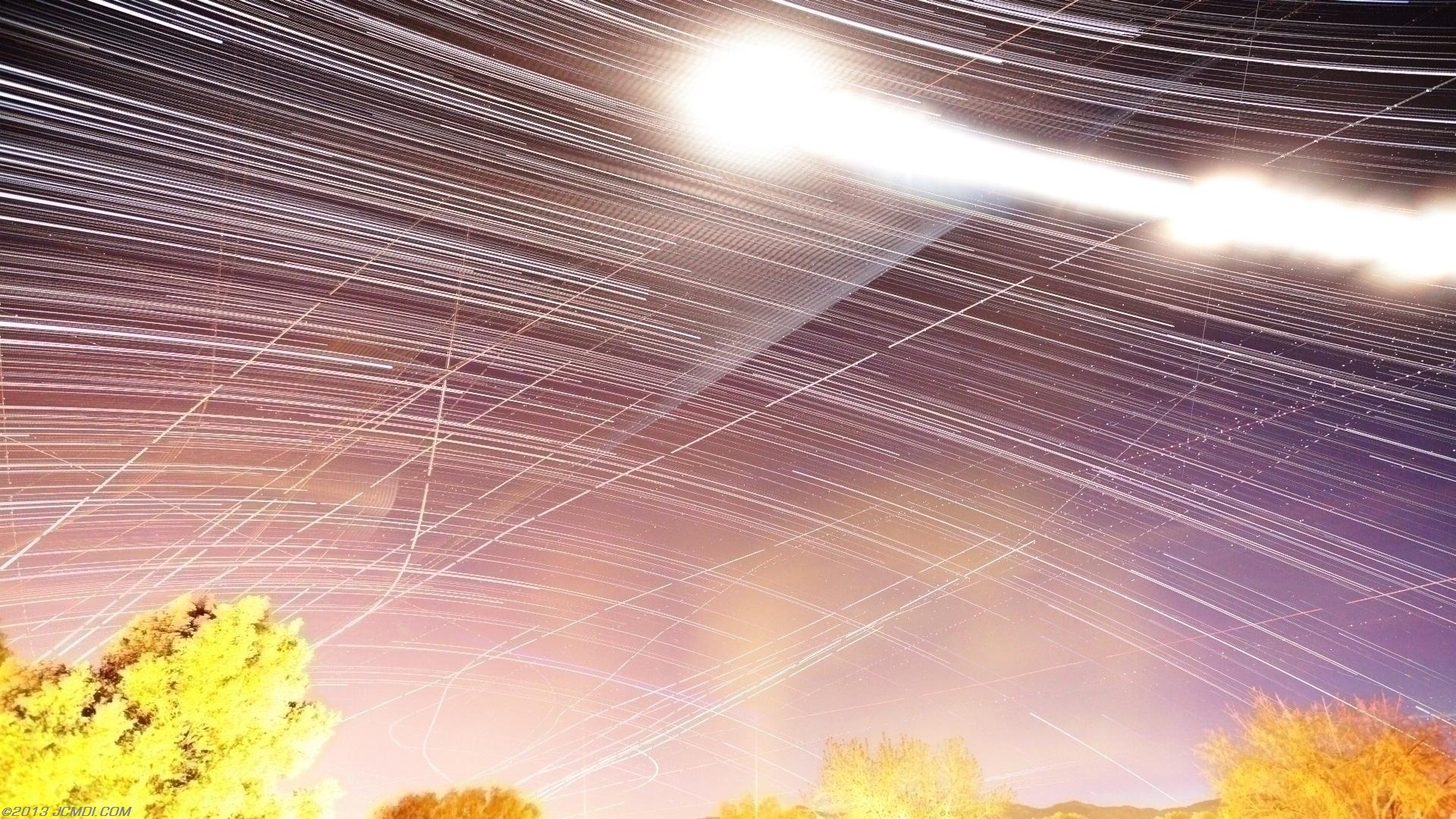 Stars and moon south Composite star trails (NoDk)